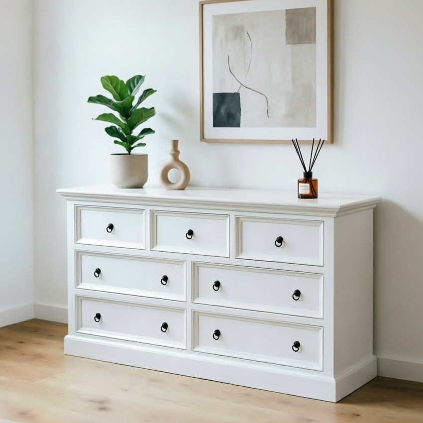 White 7-Drawer Dresser